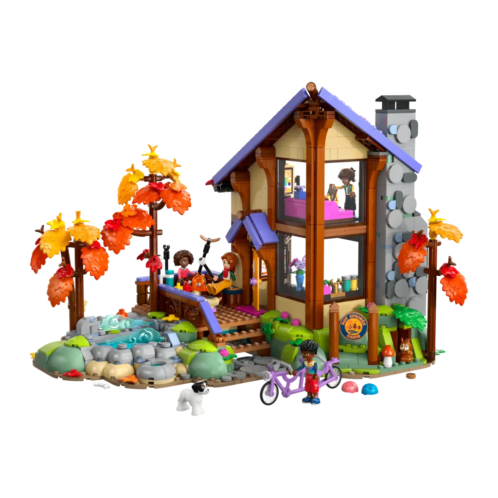 Set LEGO Friends 42705 Acogedora Cabaña Otoñal en el Bosque 1229 piezas A partir de 9 años