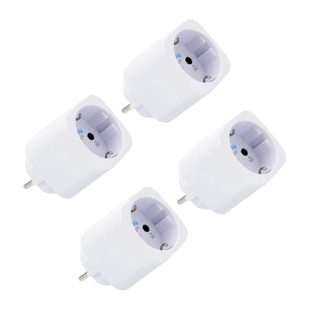Shelly Plug M Gen3 Blanco Pack ×4 WiFi Matter medición de consumo Enchufe inteligente