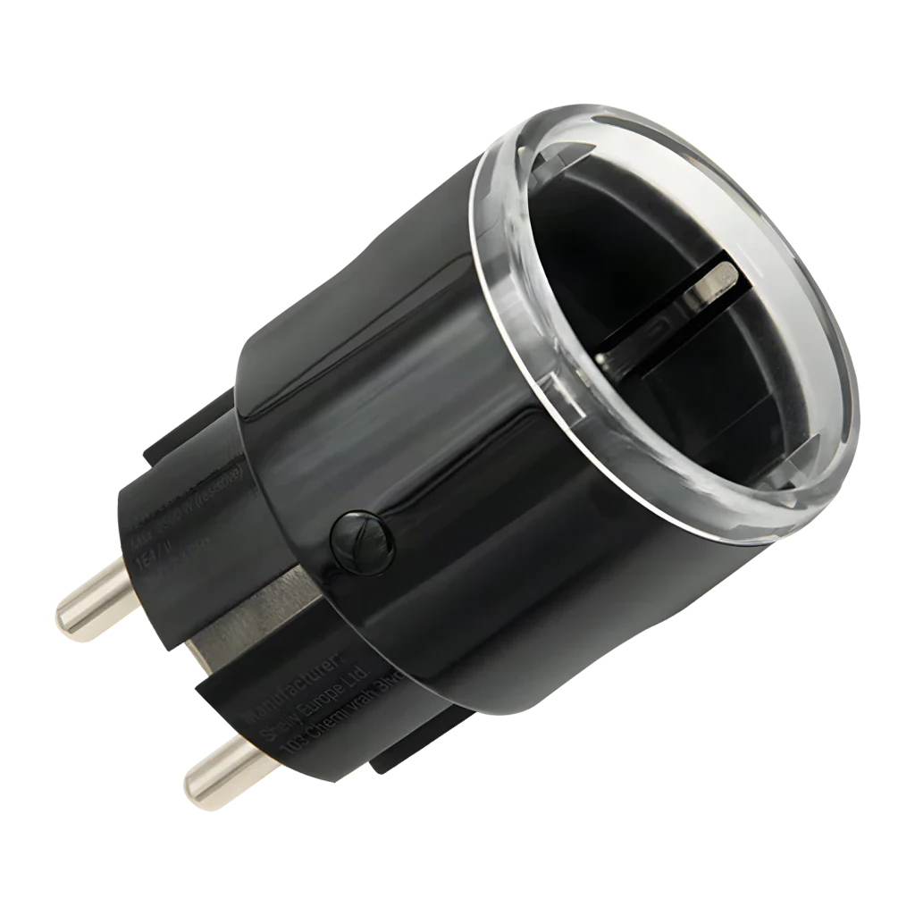 Shelly Plug S Gen3 Negro WiFi Matter 12A compatible con Alexa y Google Enchufe inteligente