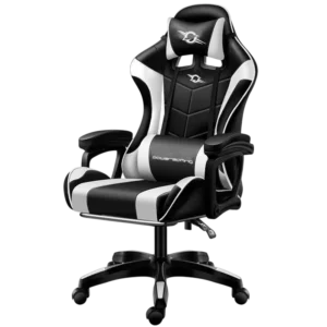 Silla Gaming PowerGaming con Altavoz Bluetooth y Masaje Blanco