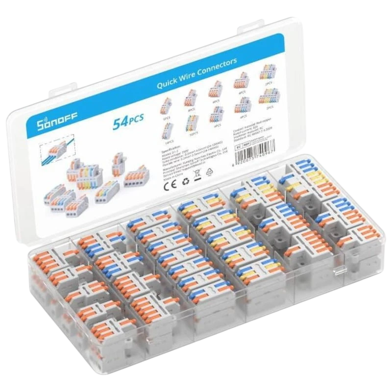 Sonoff D1-2 Gris Conector para Empalme de Cables 54 Pcs