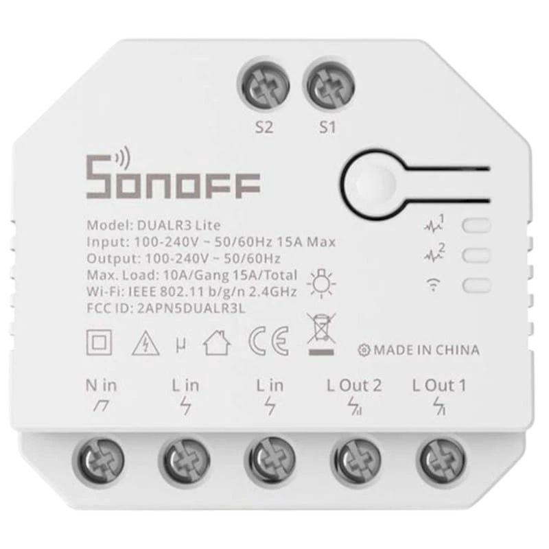 Sonoff Dual R3 Lite Blanco WiFi Switch inteligente