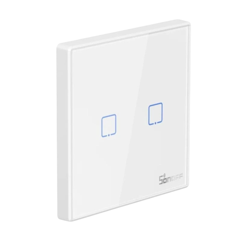 SONOFF T2 2C WiFi RF 433 MHz compatible con Alexa y Google Interruptor táctil inteligente