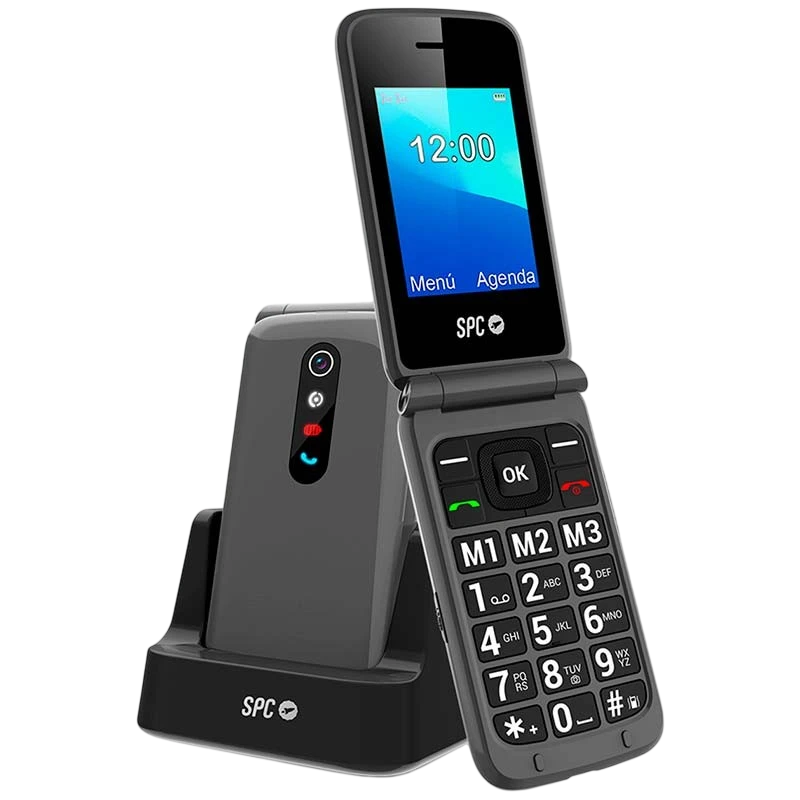 SPC Stella 2 Negro 2,4 pulgadas con base de carga Móvil básico