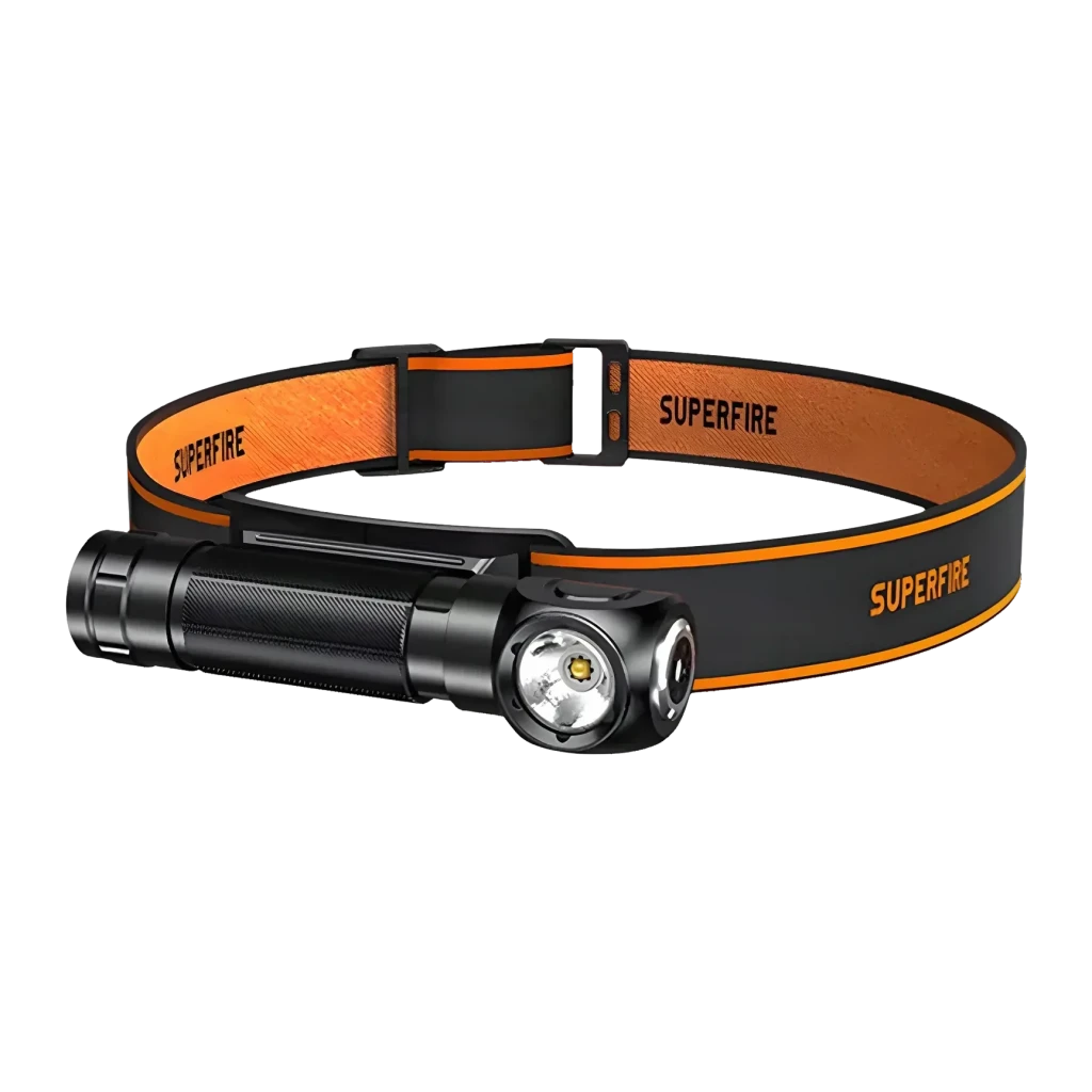 Superfire USB-C 1000 Lúmenes 146 m TH04-S 3400mAh Linterna frontal LED recargable