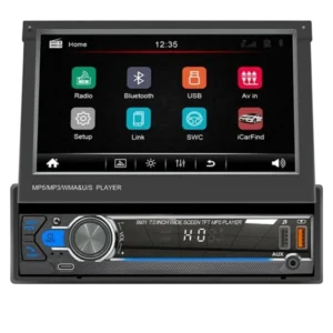 SWM 9901C-S 7 pulgadas Bluetooth/Mirror Link/Carplay/USB Negro 1 DIN Android Auto Autorradio