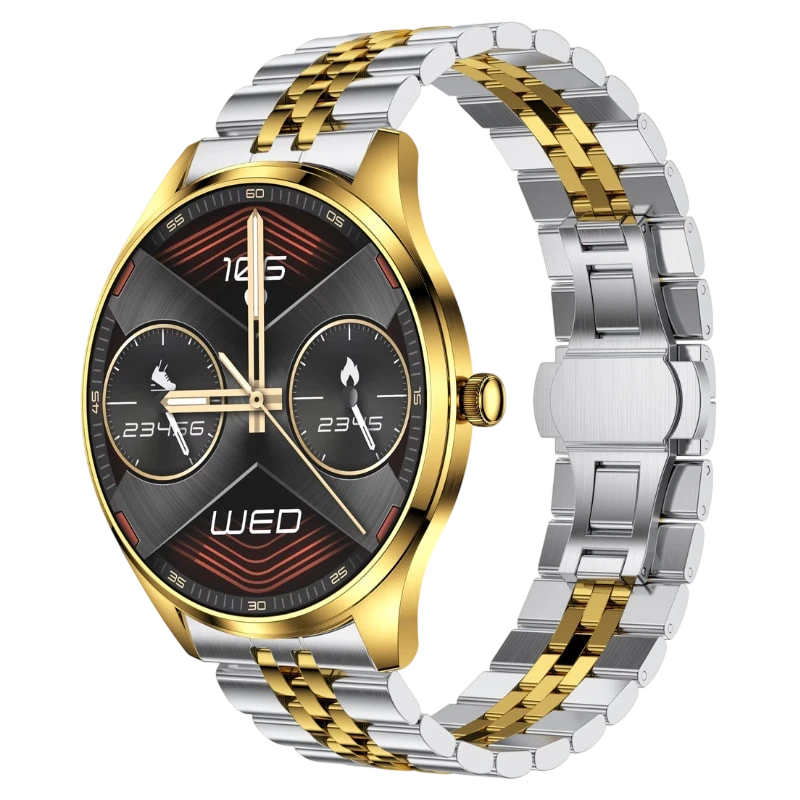 TN99 Correa Metal Dorado 1,43 pulgadas AMOLED Llamadas Bluetooth 5 días +100 deportes IP67 - Reloj inteligente