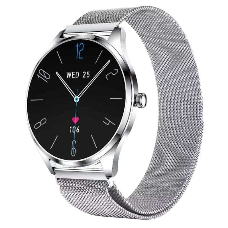 TN99 Correa Milanesa Plata 1,43 pulgadas AMOLED Llamadas Bluetooth 5 días +100 deportes IP67 - Reloj inteligente