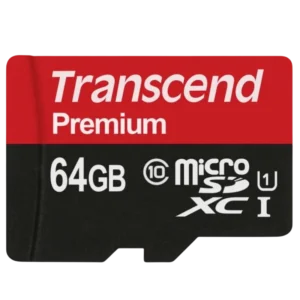 Transcend TS64GUSDU1 64GB Negro/Rojo 90MB/s U1 Tarjeta microSD