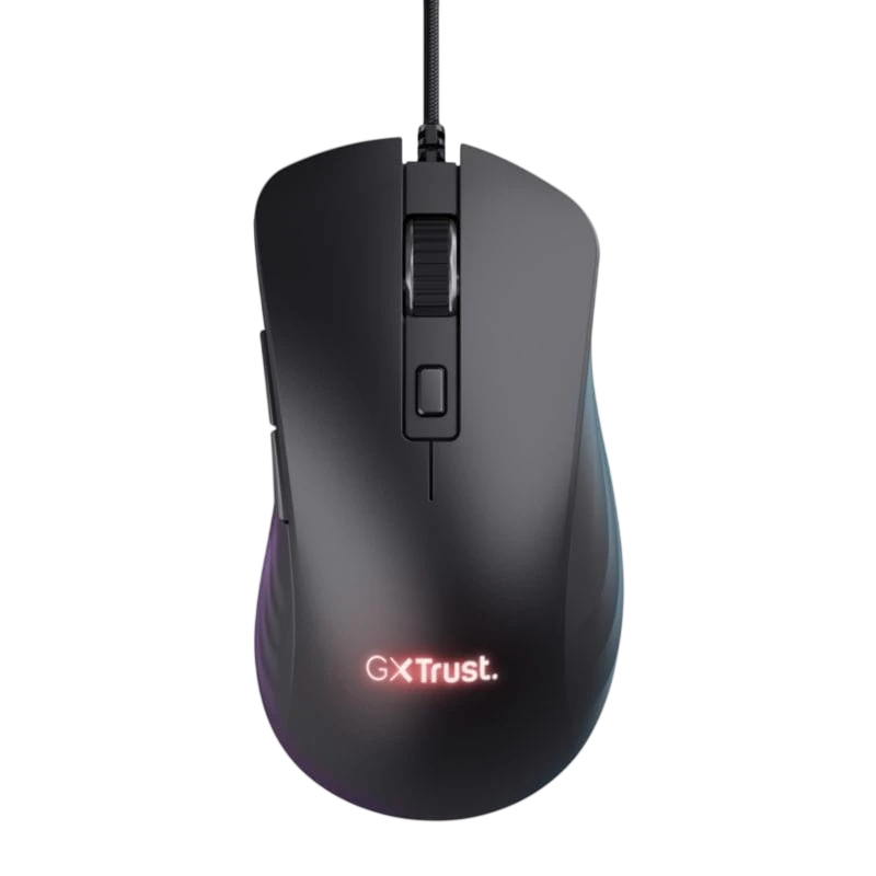 Trust GXT924 YBAR+ 25600 DPI Negro 6 botones USB Ratón