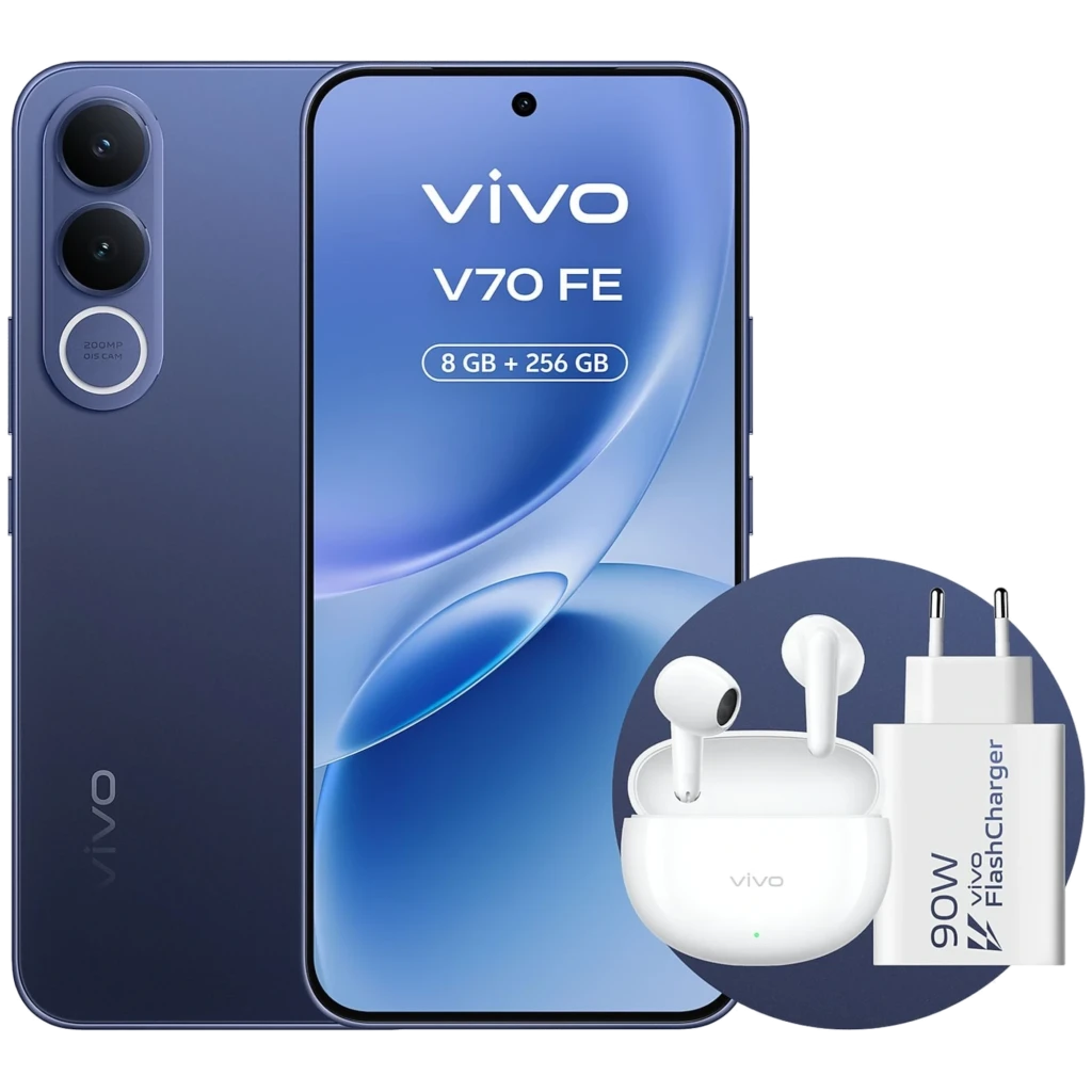 Vivo V70 FE 5G 8GB/256GB Azul 6,83 pulgadas AMOLED 120Hz 200MP 7000mAh NFC + Cargador 90W + Auriculares