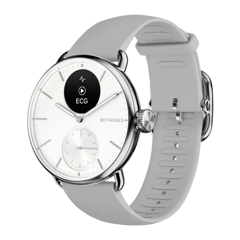 Withings ScanWatch 2 38 mm Blanco 0,63 pulgadas OLED FC SpO2 Altímetro 30 días 5ATM Smartwatch