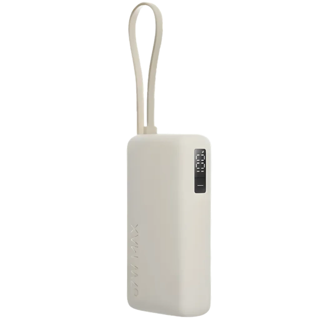 Xiaomi Power Bank 10000mAh (Cable integrado) 67W Beige - Tamaño compacto - Display numérico