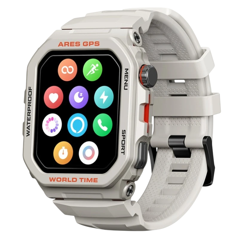 Zeblaze Ares Blanco 1,75 pulgadas IPS GPS 14 días +60 deportes 3ATM Smartwatch